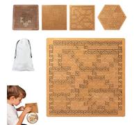 Fractal Tray Puzzle, Hard Wooden Jigsaw Puzzle for Adults, Irregular No-Image Labyrinth Brain Teaser, Reverse Thinking Challenge for Solo Play, Family Gatherings & Holiday Gifts (A2)