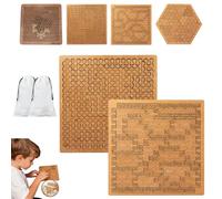Fractal Tray Puzzle, Hard Wooden Jigsaw Puzzle for Adults, Irregular No-Image Labyrinth Brain Teaser, Reverse Thinking Challenge for Solo Play, Family Gatherings & Holiday Gifts (A2+A3)