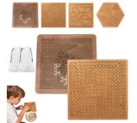 Fractal Tray Puzzle, Hard Wooden Jigsaw Puzzle for Adults, Irregular No-Image Labyrinth Brain Teaser, Reverse Thinking Challenge for Solo Play, Family Gatherings & Holiday Gifts (A3+A4)
