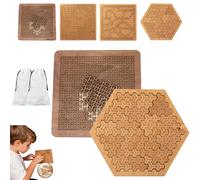 Fractal Tray Puzzle, Hard Wooden Jigsaw Puzzle for Adults, Irregular No-Image Labyrinth Brain Teaser, Reverse Thinking Challenge for Solo Play, Family Gatherings & Holiday Gifts (A1+A4)