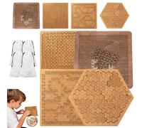 Fractal Tray Puzzle, Hard Wooden Jigsaw Puzzle for Adults, Irregular No-Image Labyrinth Brain Teaser, Reverse Thinking Challenge for Solo Play, Family Gatherings & Holiday Gifts (All)