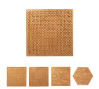 Fractal Tray Puzzle, Unique Irregular Creative Labyrinth, Portable Fractal Puzzle with Irregular Shapes (Wood b)