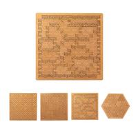 Fractal Tray Puzzle, Unique Irregular Creative Labyrinth, Portable Fractal Puzzle with Irregular Shapes (Wood c)