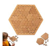 Fractal Tray Puzzle - Wooden Fractal Tray Puzzles, Fractals Trays Puzzles, Portable Impossible Reverse Thinking Challenging Puzzle, for Teens & Adults, Premium Birch Wood (Triangle)