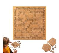 Fractal Tray Puzzle - Wooden Fractal Tray Puzzles, Fractals Trays Puzzles, Portable Impossible Reverse Thinking Challenging Puzzle, for Teens & Adults, Premium Birch Wood (Cloud)