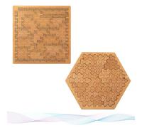 Fractal Tray Puzzles for Adults, Hilbert Curve Puzzle Wooden Brain Teaser, No-Image Reverse Logic Jigsaw, Creative Irregular Shape Mind Challenge Gift for Thinkers & Puzzle Fans (Style D)