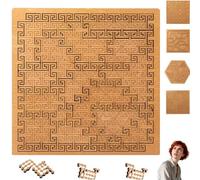 Fractal Tray Puzzles - Fractal Puzzles for Adults, Creative Labyrinth Impossible Difficult Thinking Challenging (Cloud)