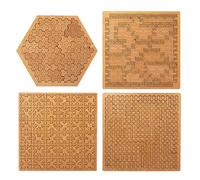 Fractal Tray Puzzles, Hard Irregular Wooden 3D Jigsaw, Reverse Thinking Challenge, Unique Irregular-Shaped Puzzle, for Brain Training Games (4Pcs Style A)