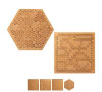 Fractal Tray Puzzles, Hard Irregular Wooden 3D Jigsaw, Reverse Thinking Challenge, Unique Irregular-Shaped Puzzle, for Brain Training Games (2Pcs Style A)