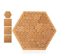 Fractal Tray Puzzles, Hard Irregular Wooden 3D Jigsaw, Reverse Thinking Challenge, Unique Irregular-Shaped Puzzle, for Brain Training Games (Style D)