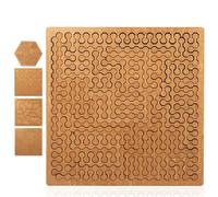 Fractal Tray Puzzles, Hard Irregular Wooden 3D Jigsaw, Reverse Thinking Challenge, Unique Irregular-Shaped Puzzle, for Brain Training Games (Style C)