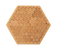 Fractal Tray Puzzles, Mind Bending Wooden Jigsaw Puzzle, Unique Irregular Creative Labyrinth (#D)