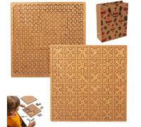 Fractal Tray Puzzles, Reverse Thinking Challenging No Image Puzzle, Unique Irregular Creative Labyrinth Impossible Difficult, Mind-Bending Brain Hard Irregular Wooden Jigsaw, for Aldult (A+C)