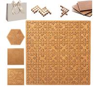 Fractal Tray Puzzles, Unique Irregular Creative Labyrinth Impossible Difficult, Mind Bending Wooden Jigsaw Puzzle, for Adults Reverse Thinking Challenging Irregular Jigsaw with Frame (B)