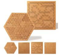 Fractal Tray Puzzles, Unique Irregular Wooden Labyrinth, Difficult Challenging Impossible Puzzle for Adults, Reverse Thinking No Image Puzzle, Mind Games for Family Party Gift (2A)
