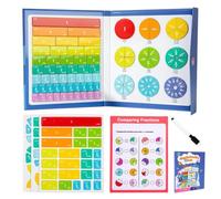 Fraction Book Magnetic Educational Circles Puzzle Fraction Set, Featuring