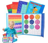 Fraction Circles - Rainbow Math Manipulatives,Magnetic Fractions Tiles Circles - Math Manipulatives for Elementary School - Fraction Strips & Bars
