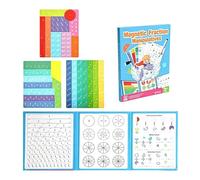 Fraction Manipulatives - Libro de demostración de fracturas magnéticas, juguete de rompecabezas manipulativo de matemáticas, práctica herramienta de aprendizaje de matemáticas | Kit educativo con