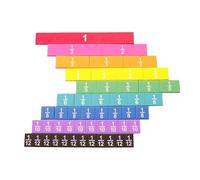 Fraction Strips - 8.07 inch Math Teaching Manipulativo | EVA Learning Tiles - Durable Fraction Strips for Teaching Math Concepts, Visual Learning and Outdoor Classroom Activities