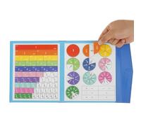 Fractions magnétiques - 8,7x7,1 pouces Manipulations d'apprentissage des mathématiques éducatives prévues pour la pratique, jouet de classe avec des pièces colorées, outil d'apprentissage STEM pour le