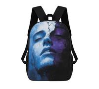 Fractured Duality - Surreal Portrait of Light And Shadow Mochila Escolar, Mochila De Viaje Resistente Al Agua, Mochila Para Computadora Para Adolescentes, Niñas, Niños, Mujeres Y Hombres 17inch