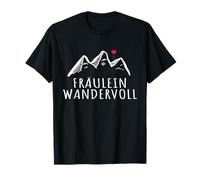 Fräulein Wandervoll Senderismo Mujer Hobby Montañas Damas Camiseta