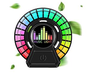 Fragancia Para Automóvil Con Luz - Ambientador Para Automóvil Recargable De 2,36 X 2,48 X 0,91 Pulgadas | Led Ambiental De Músico Que Cambia De Color | Luz De Ritmo De Vibración, Aromaterapia ABS Para