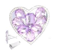 Fragancia para coche con clip de ventilación de aire,Fragancia para salida de aire de coche, Ambientador Clip Corazón con Strass, Adorno interior de vehículo brillante para mujeres que conducen para m