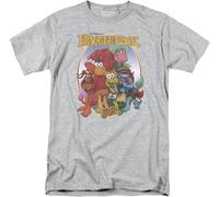 Fraggle Rock Group Hug Adult Men's Adult Graphic tee Shirt Grey