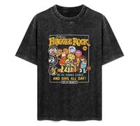 Fraggle Rock Group Jim Henson We're Gonna Dance and Sing All Day Unisex T-Shirt Printed tee Graphic Top Men Black Shirt L