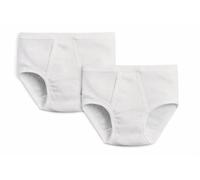 Fragi Pack de 2 Braguitas para Hombre Clásico, 100% Algodón con Apertura, Elástico Interior y Bordes Elásticos de la Pierna, Certificado Oeko Tex, Color Blanco, XXXL