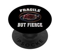 FRAGIL Pero Fiero Empoderamiento Persona Fuerte Emociones Duro PopSockets PopGrip Adhesivo