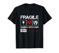 Fragile Handle with Care Graphic Cool Designs, Love Care Camiseta
