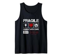 Fragile Handle with Care Graphic Cool Designs, Love Care Camiseta sin Mangas