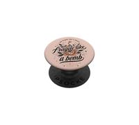 Fragile Like A Bomb Cita Floral Fuerte Dicho Humor PopSockets PopGrip Adhesivo