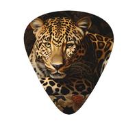 Fragmentos con estampado de leopardo para guitarra, bajo, guitarra eléctrica o Hawaii de cuatro cuerdas (12 paquetes, finas, medianas, pesadas)