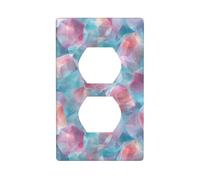 Fragmentos de cristal pastel, cubierta decorativa para interruptor de luz, 1 banda, placa de pared para cocina, baño, tamaño 7 x 11,4 cm