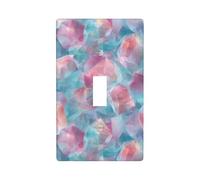 Fragmentos de cristal pastel, cubierta decorativa para interruptor de luz, 1 interruptor, placa de pared para cocina, granja, dormitorio, baño, decoración artística