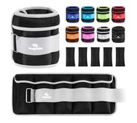 Fragraim Pesas Tobillos Ajustables 1-1,5 kg Par con Pesas Extraíbles para Footing, Gimnasia, Aerobic, Fisioterapia| Cada uno 0,15-0,75 kg, Total 1,5kg, Gris