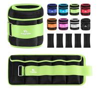 Fragraim Pesas Tobillos Ajustables 1-1,5 kg Par con Pesas Extraíbles para Footing, Gimnasia, Aerobic, Fisioterapia| Cada uno 0,15-0,75 kg, Total 1,5kg, Verde