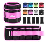 Fragraim Pesas Tobillos Ajustables 1-1,5 kg Par con Pesas Extraíbles para Footing, Gimnasia, Aerobic, Fisioterapia| Cada uno 0,15-0,75 kg, Total 1,5kg, Morado