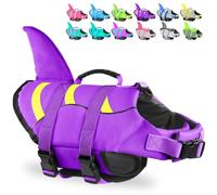 Fragralley Chaleco salvavidas para perro, chaleco salvavidas ajustable antidesgarros, chaleco de seguridad para natación de perros con flotabilidad superior y asa de rescate para perros pequeños,