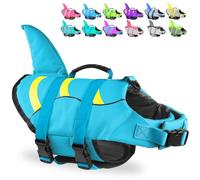 Fragralley Chaleco salvavidas para perros, chaleco salvavidas Ripstop, chaleco salvavidas ajustable para perros con mango de rescate para nadar y navegar, traje de baño para perro salvavidas