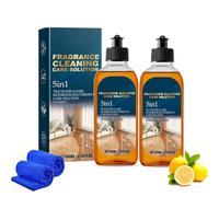 Fragrance Cleaning Care Solution 5 en 1, limpiador de suelos, 5 en 1 líquido, limpiador de suelos de madera, abrillantador y restaurador para un brillo duradero (2, 100 ml)