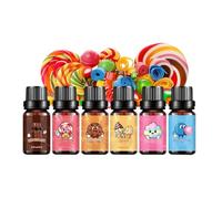 Fragrance Oil - 6 Pieces Candy Scents Set | Scented Oils For Women Men Lady Skin Room House Dating Party Soap Bath Ball | Long Lasting Aromatherapy Air Freshening Candle Perfume Diffuser Blend Dessert