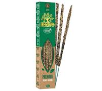 Fragrances & Sens - Varillas de incienso natural de pachulí Herbio, hechas a mano, certificado Ecocert, larga duración de combustión (60 min)