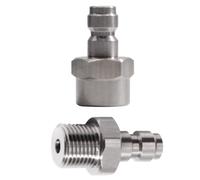 Frahou 2CPS Adaptador universal de enchufe rápido de 8 mm, rosca interior M11x1 y rosca exterior para adaptador de dióxido de carbono, duradero