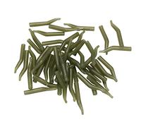 Frahou 50 unidades de anzuelos de pesca de carpa con mangas, alineador de línea de pelo, suave, anti pesca, alineador de línea, accesorios
