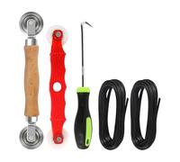 Frahou Herramienta enrollable para mosquiteras, 4 piezas de repuesto para instalar mosquiteras, accesorios de mosquitera, protección insectos