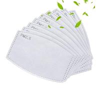 Frahou PM2.5 - Filtro de máscara (100 unidades, carbón activado de 5 capas, tela no tejida, filtro de repuesto para adultos para actividades al aire libre